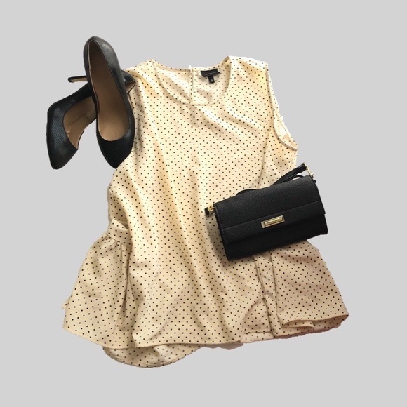 Who What Wear Lamp Shade Polka Dot Shell - Picture 2 of 8